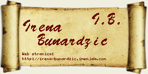 Irena Bunardžić vizit kartica